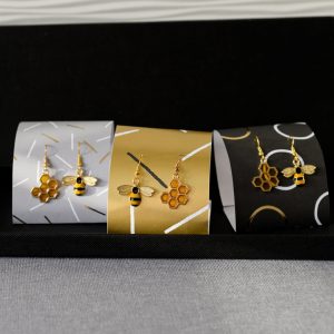 Bee & Honeycomb Hook Earrings