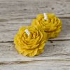 Peony-Handmade-Natural-Beeswax-Candle-Yellow2 Handmade Beeswax Candle - Peony