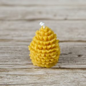 Handmade Beeswax Candle - Pine cone